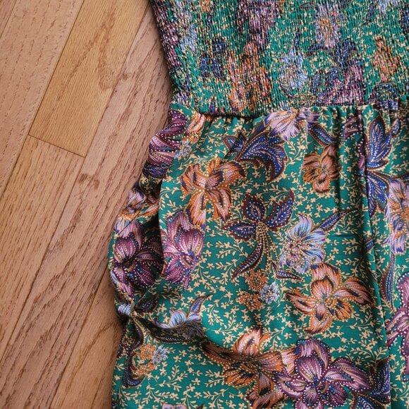 Dex/Black Tape Strappy Smocked Cropped Wide-Leg Jumpsuit - Picture 6 of 13